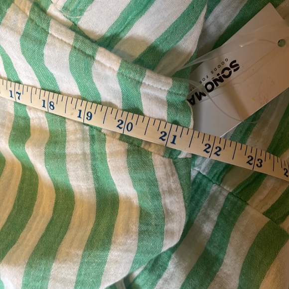 100% Cotton Striped Green and White Maxi Dress Size XL - Picture 7 of 10